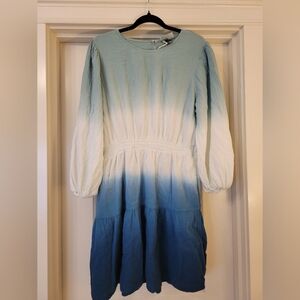 Blue and White Ombre Dress